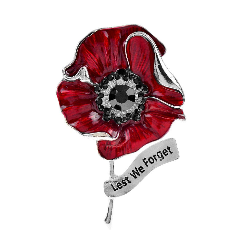 Red Poppy Brooch