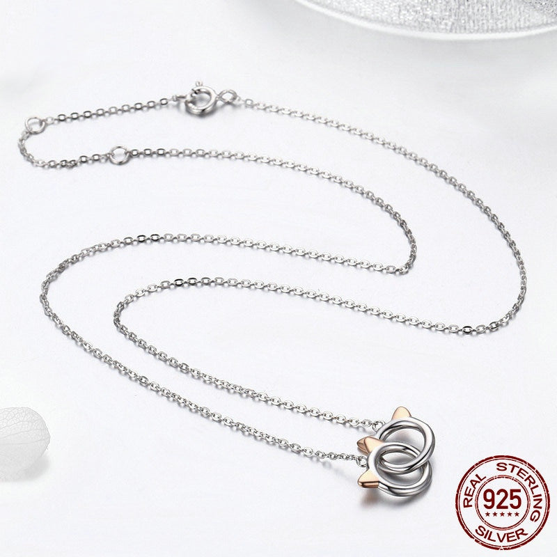 Cat Circles Pendant Necklace
