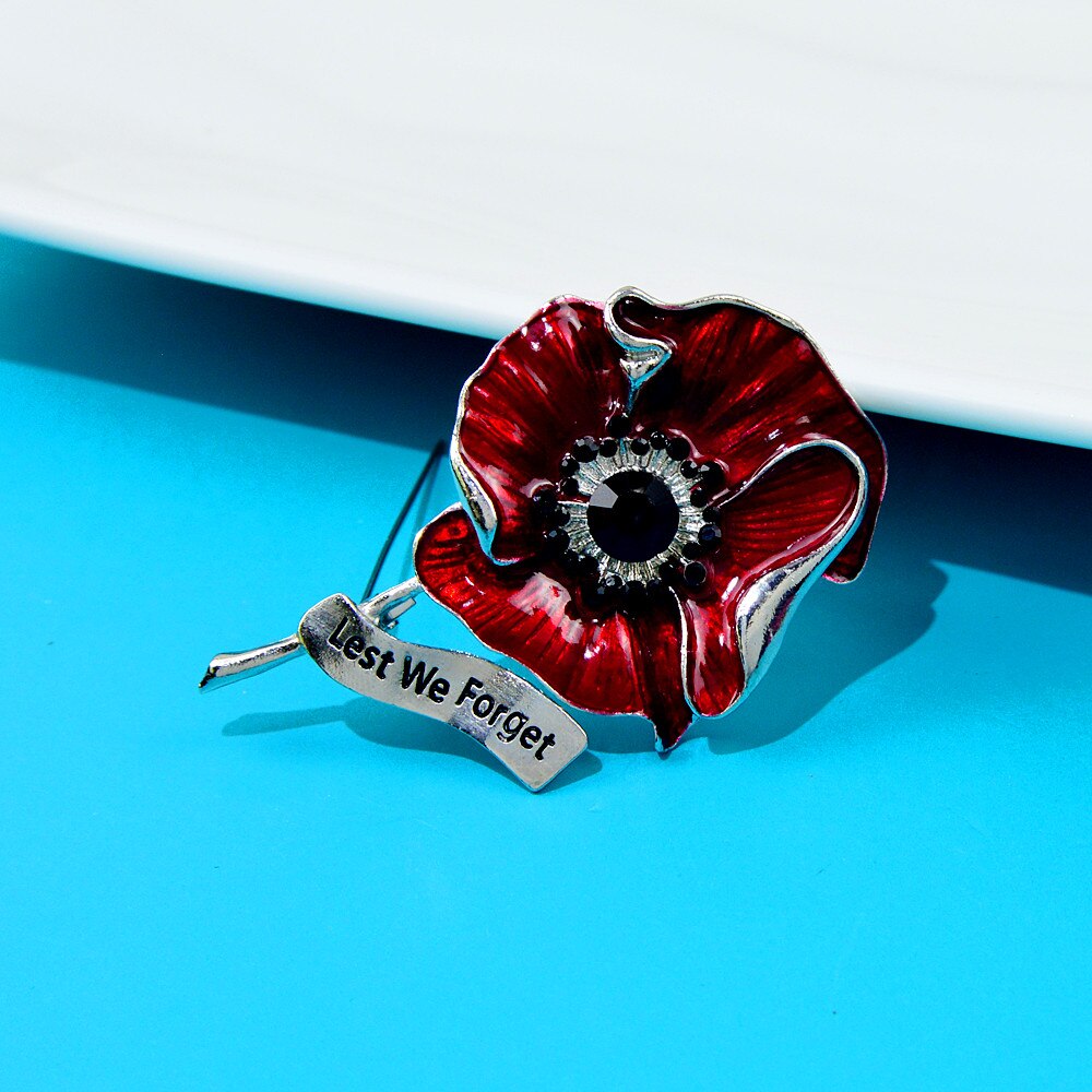 Red Poppy Brooch