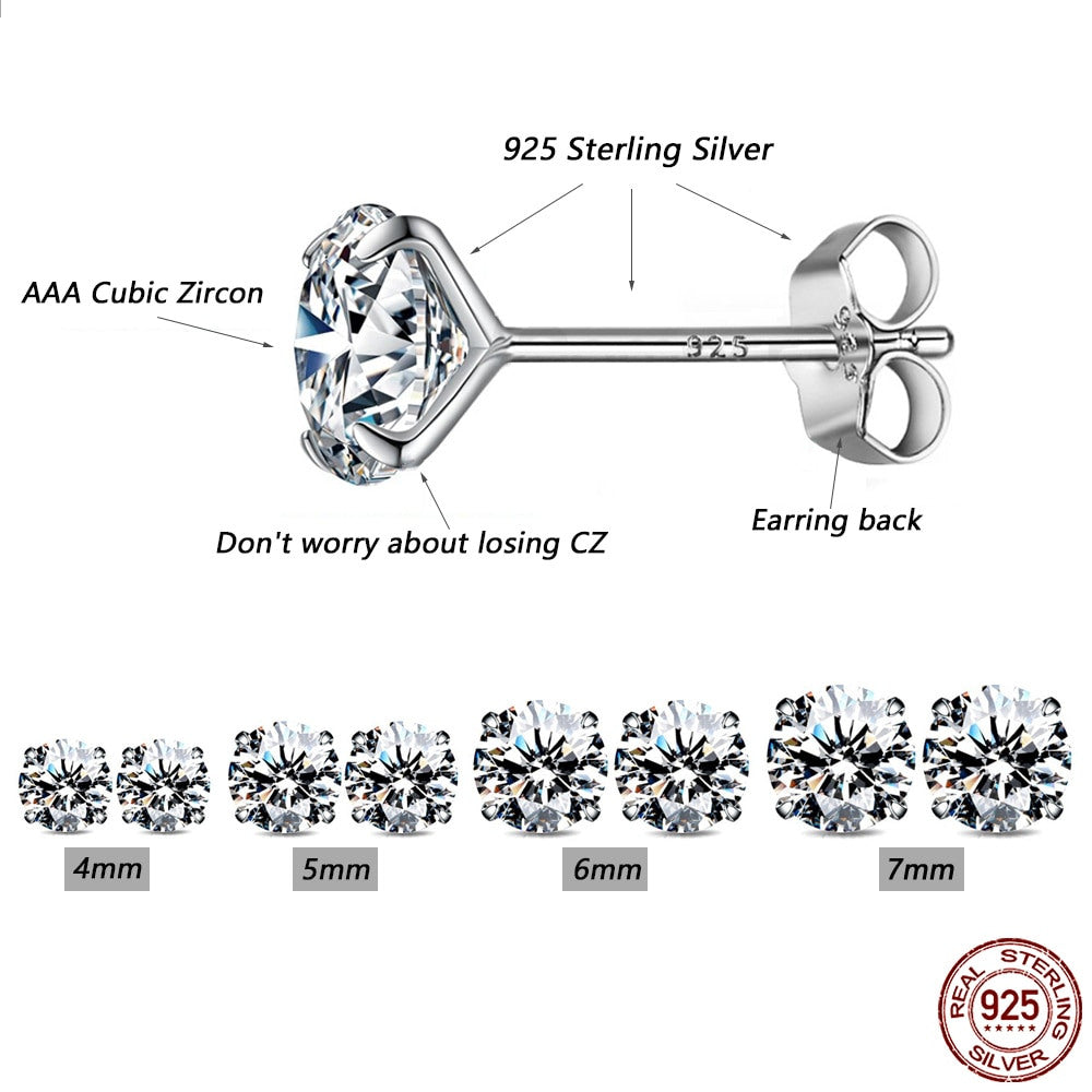 Cubic Zirconia Stud Earrings