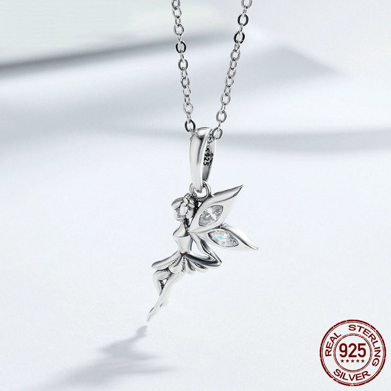 Flower Fairy Pendant Necklace