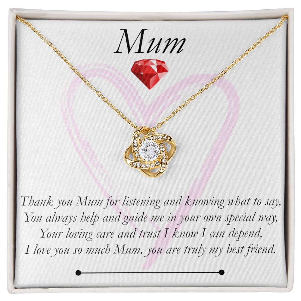 Mum Love Knot Necklace