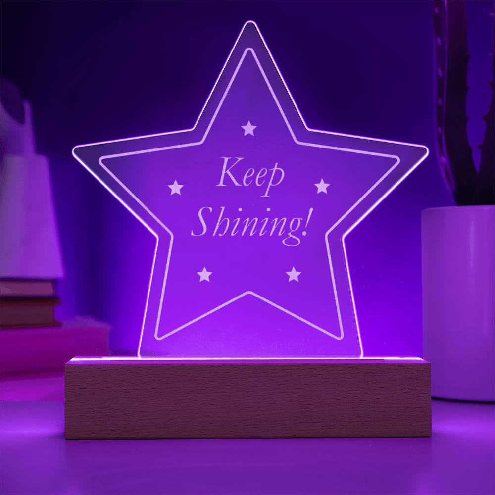 Keep Shining Star Plaque