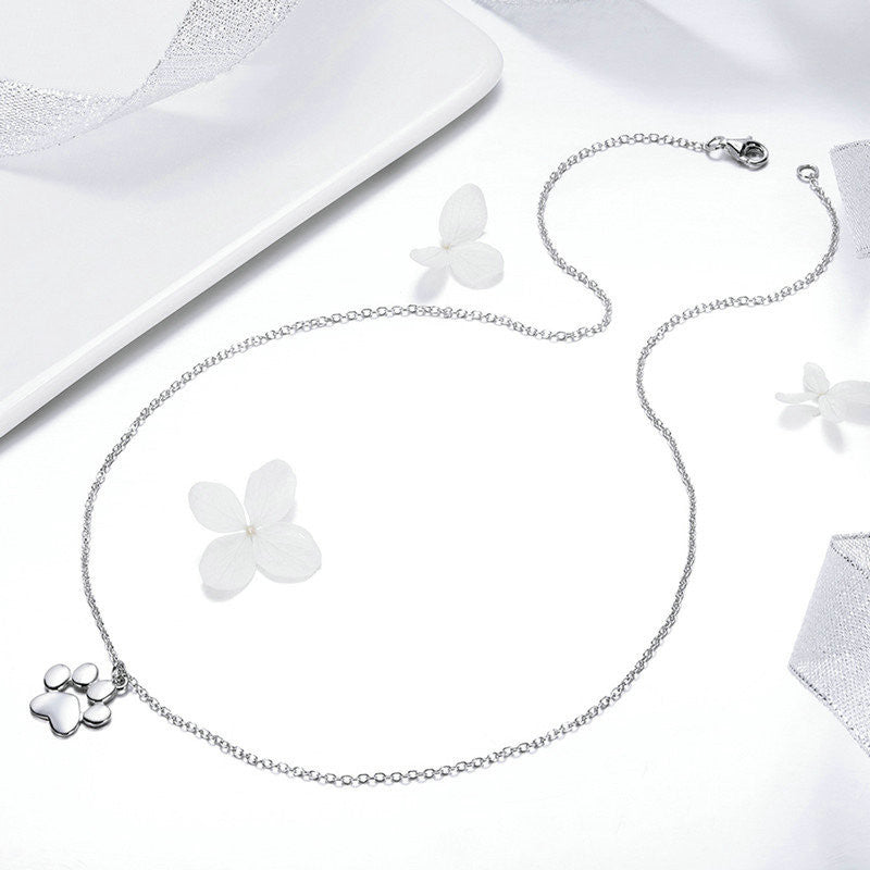 Stunning Pet Paw Print Pendant Necklace