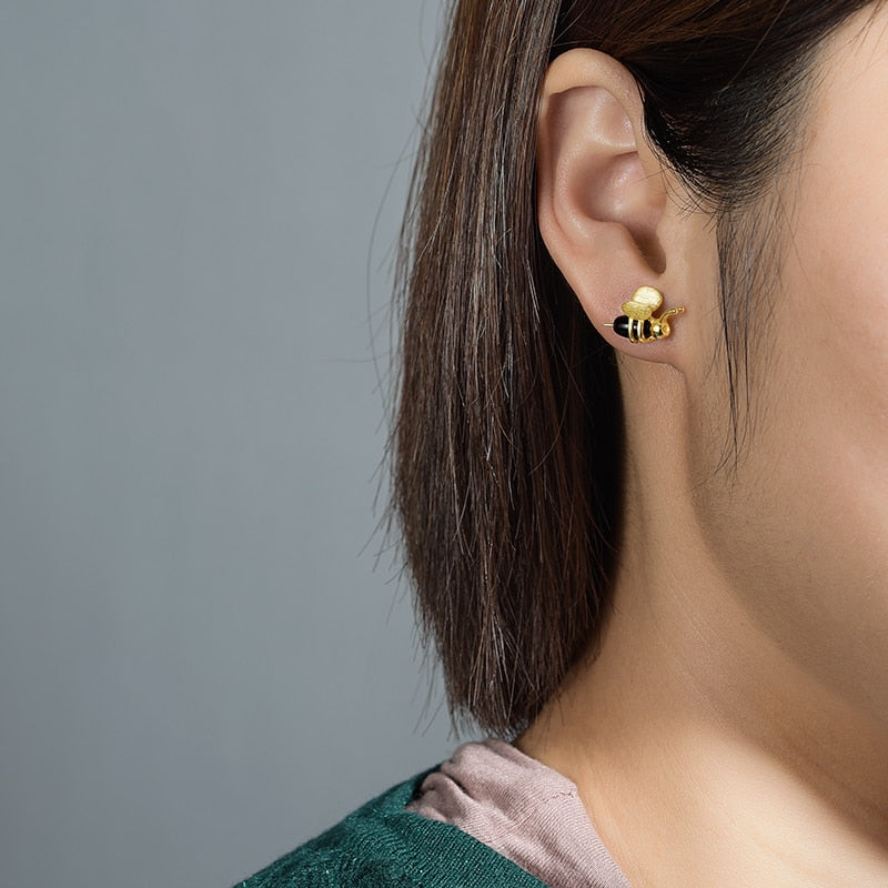 Honey Bee Stud Earrings