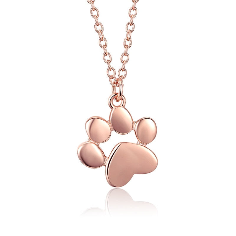 Stunning Pet Paw Print Pendant Necklace