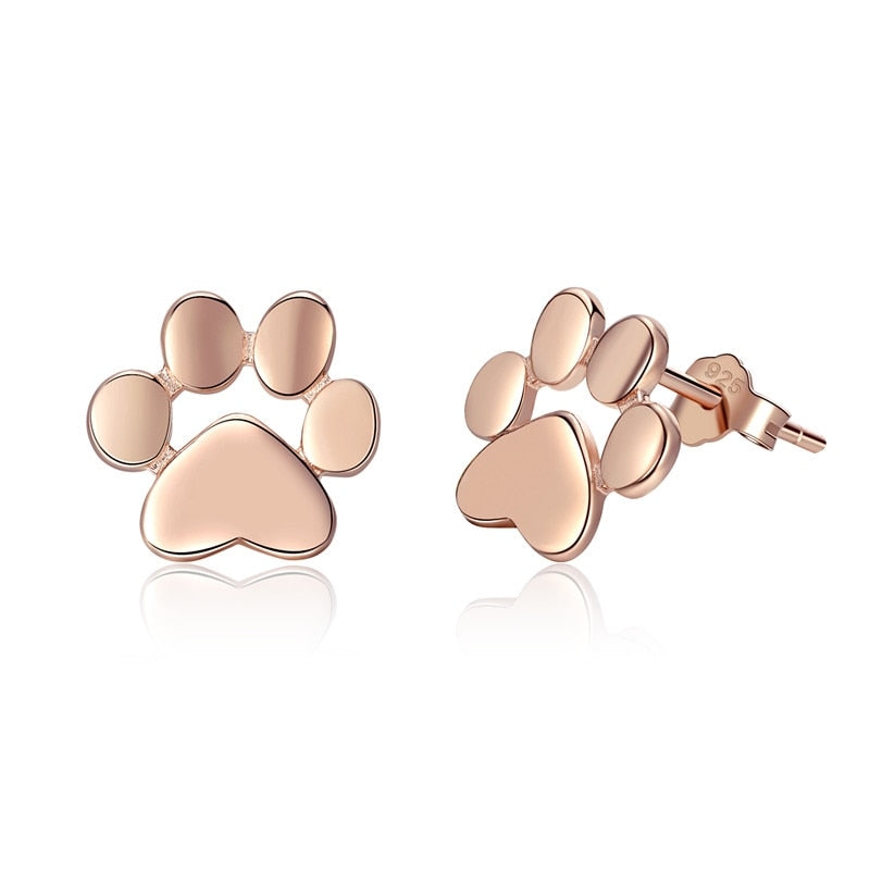 Stunning Animal Paw Print Stud Earrings