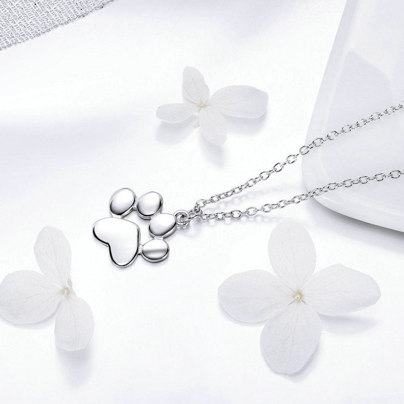 Stunning Pet Paw Print Pendant Necklace