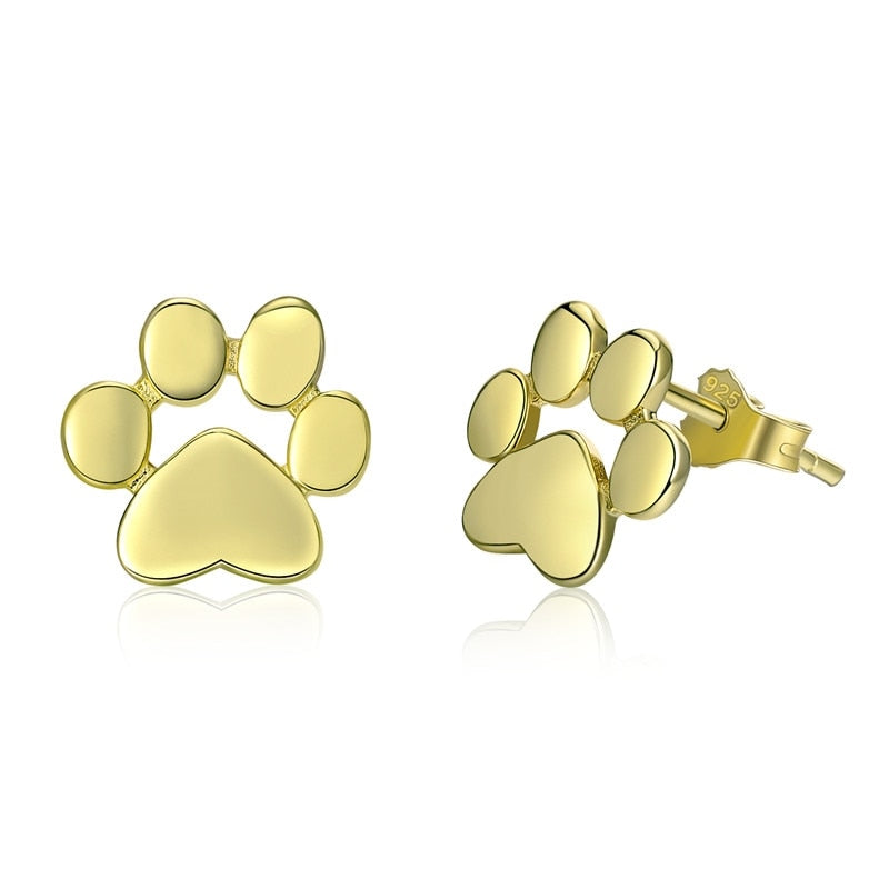 Stunning Animal Paw Print Stud Earrings