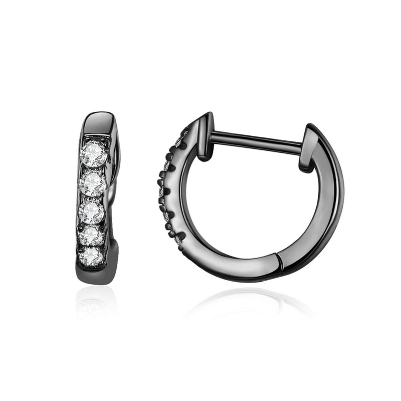 Cubic Zirconia Huggie Earrings