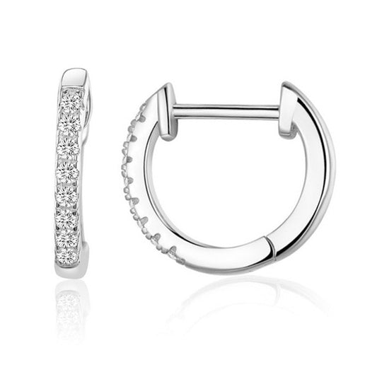 Cubic Zirconia Huggie Earrings