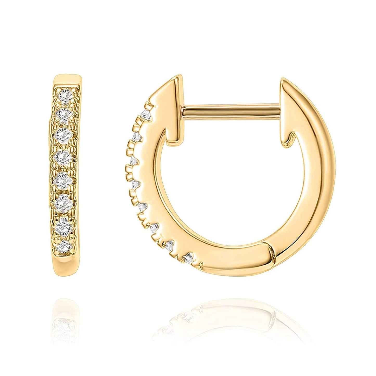 Cubic Zirconia Huggie Earrings